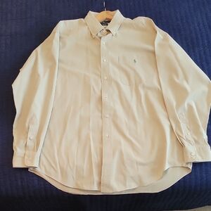 Ralph Lauren Men's Beige Button-Down Shirt